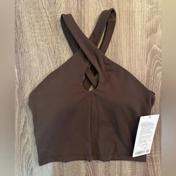 New with tags Lululemon Align Key Hole Halter Tank Top, Espresso, Size 6. Brown. - Picture 9 of 12